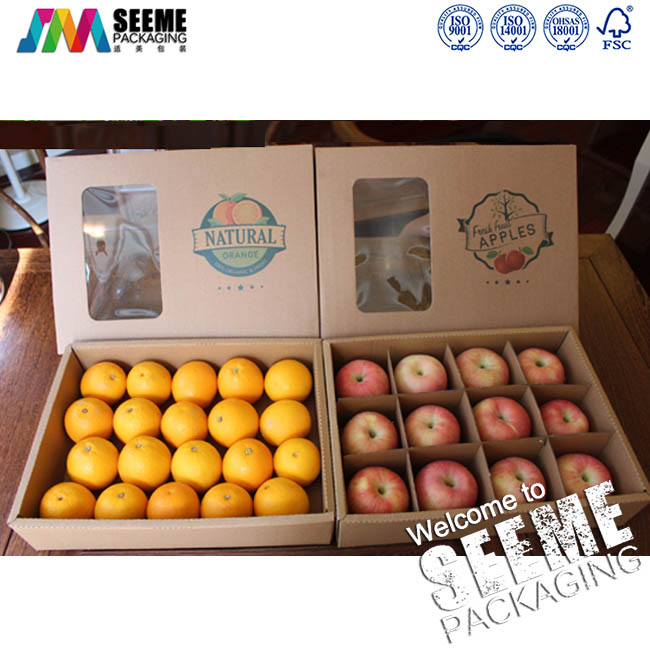 苹果橙子开窗礼盒