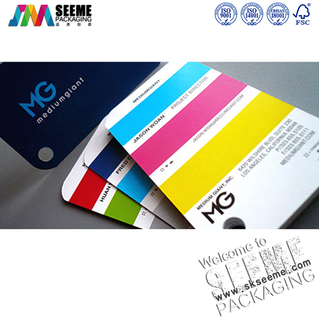 名片印刷14专色印刷切孔