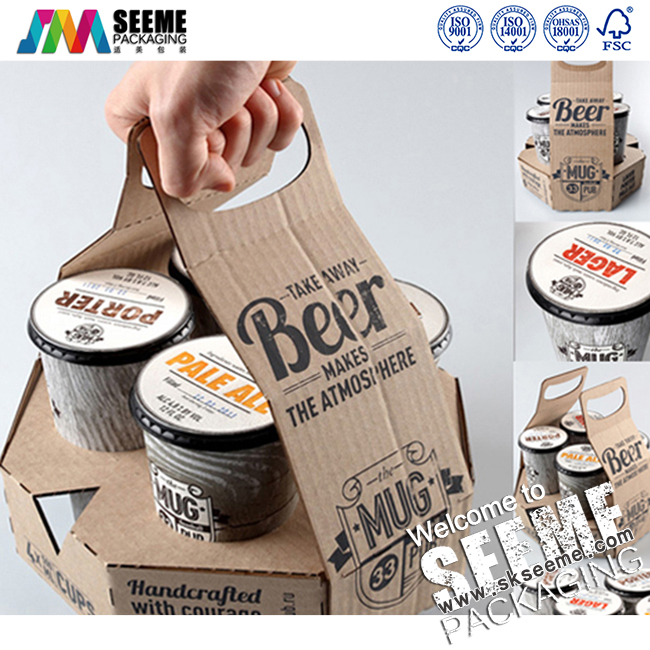 饮料 听装啤酒 食品 豆浆提手包装