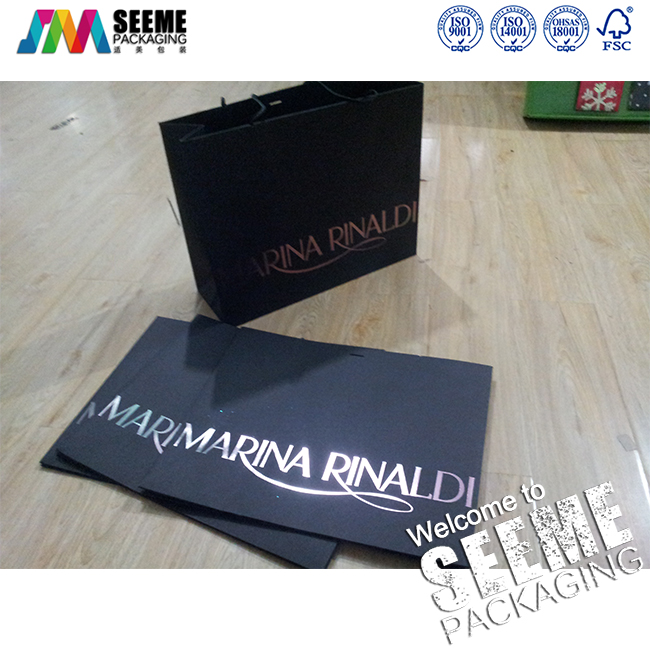 褐色烫银手提袋