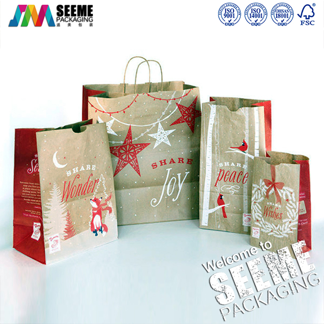 圣诞专白手提袋