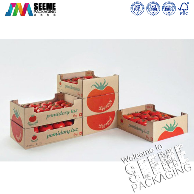 苹果西红柿等托盘纸盒包装